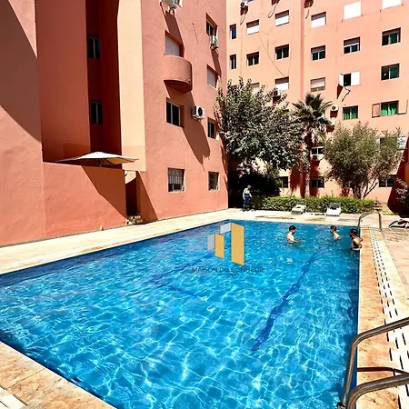 Appart F3 De Luxe A Gueliz - 5 Min De La Gare - Piscine, Wifi, Parking Au Coeur De Marrakech Marrakesh Extérieur photo